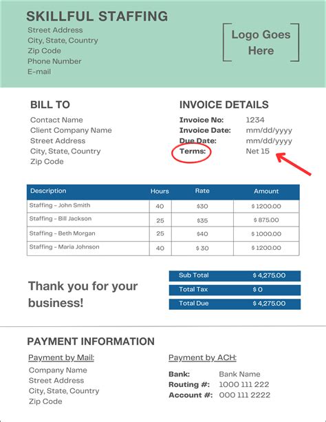 net 15 payment terms